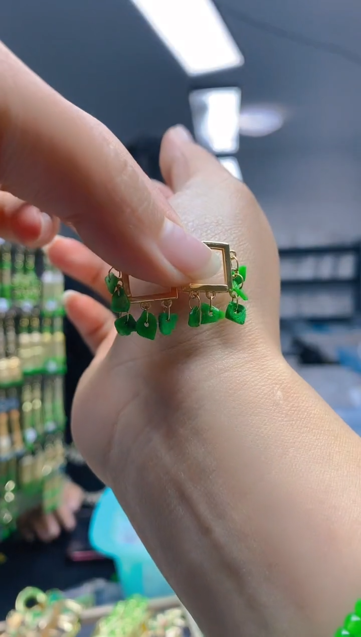 【闪购商品】翡翠耳饰合金0592翡翠耳包