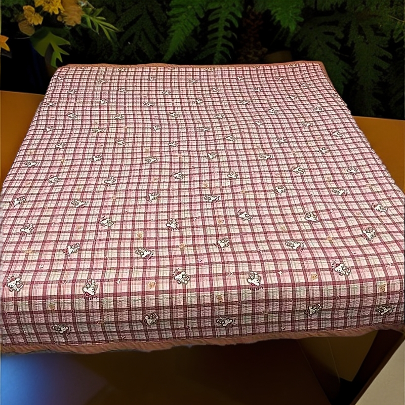 【格子狗】200*230cm 母婴级A类四季水洗棉绗缝床盖