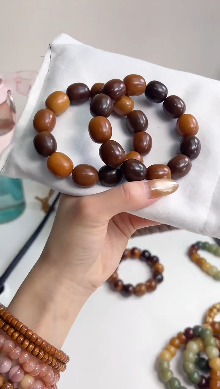 手串菩提根/象牙果沐g37干磨枣珠16*18mm手串