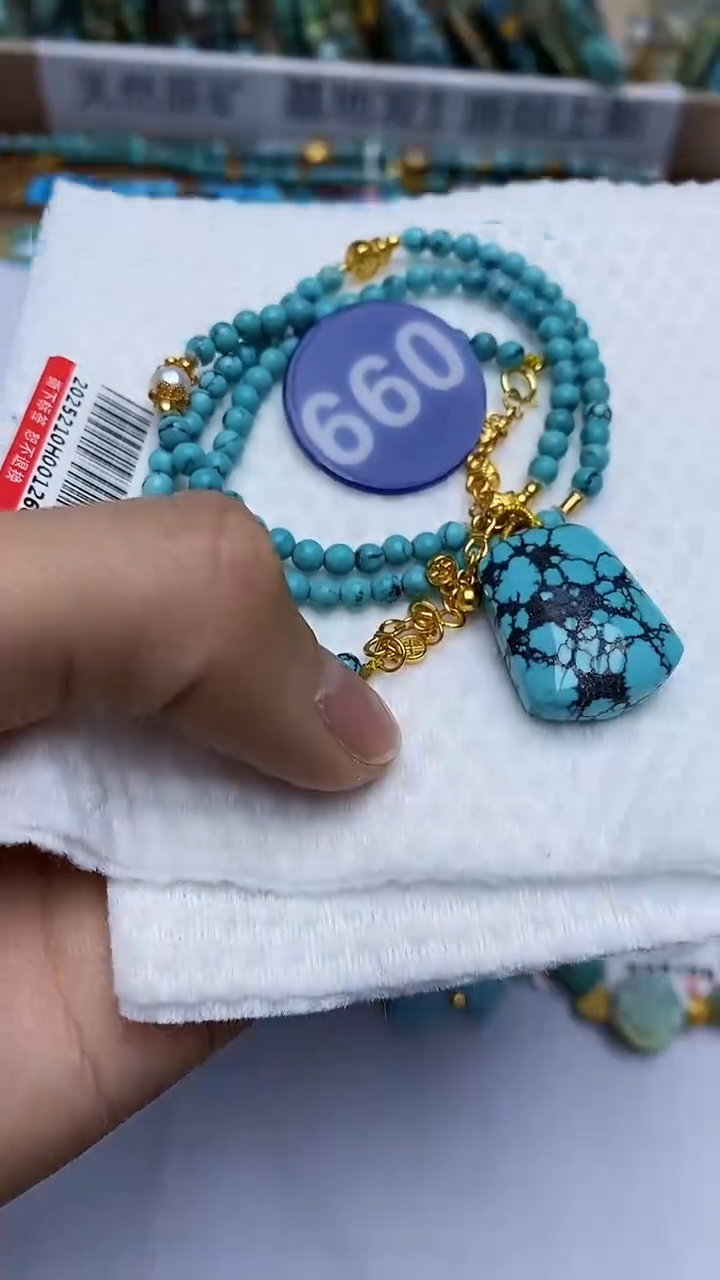 【闪购商品】绿松石项链银S925镶嵌660