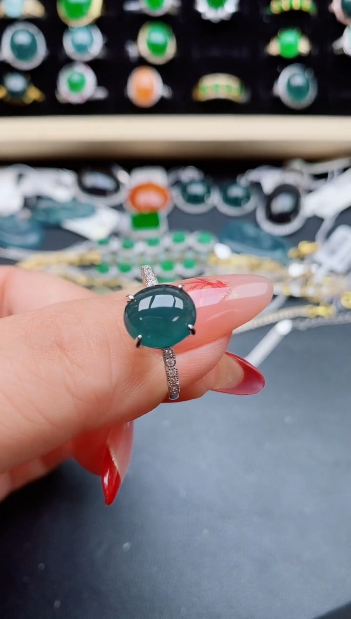 【闪购商品】翡翠戒指银S925镶嵌321321