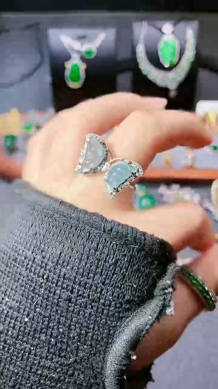 【闪购商品】翡翠戒指银S925镶嵌戒指