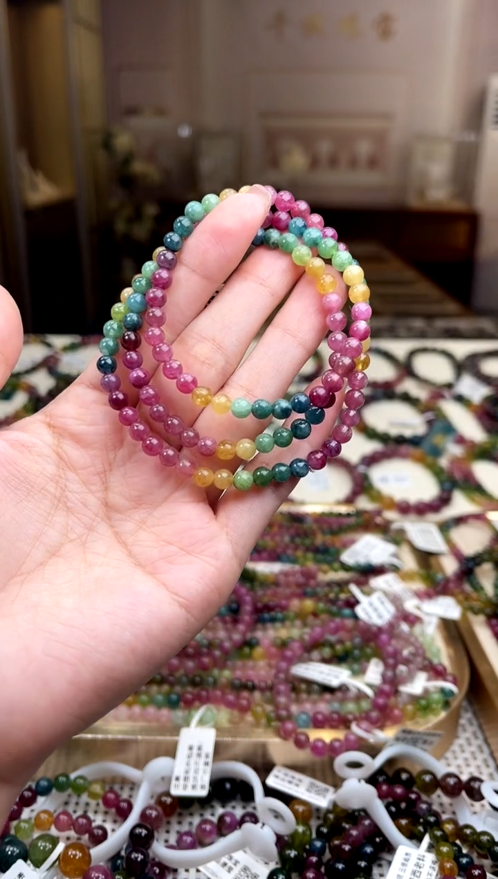 【闪购商品】碧玺/未镶嵌5mm+碧玺多圈多样性发货