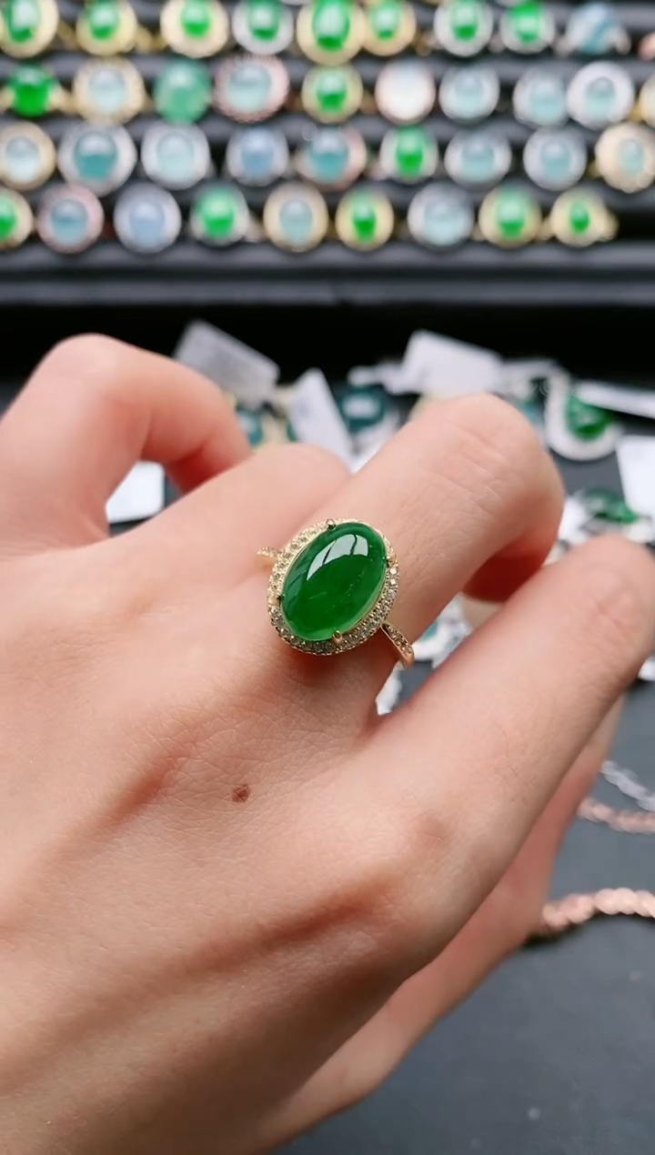 【闪购商品】翡翠戒指银S925镶嵌111111