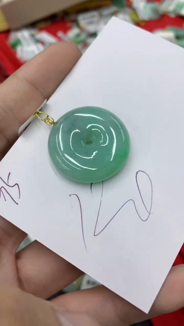 【闪购商品】翡翠颈饰18K金镶嵌号链接111111111