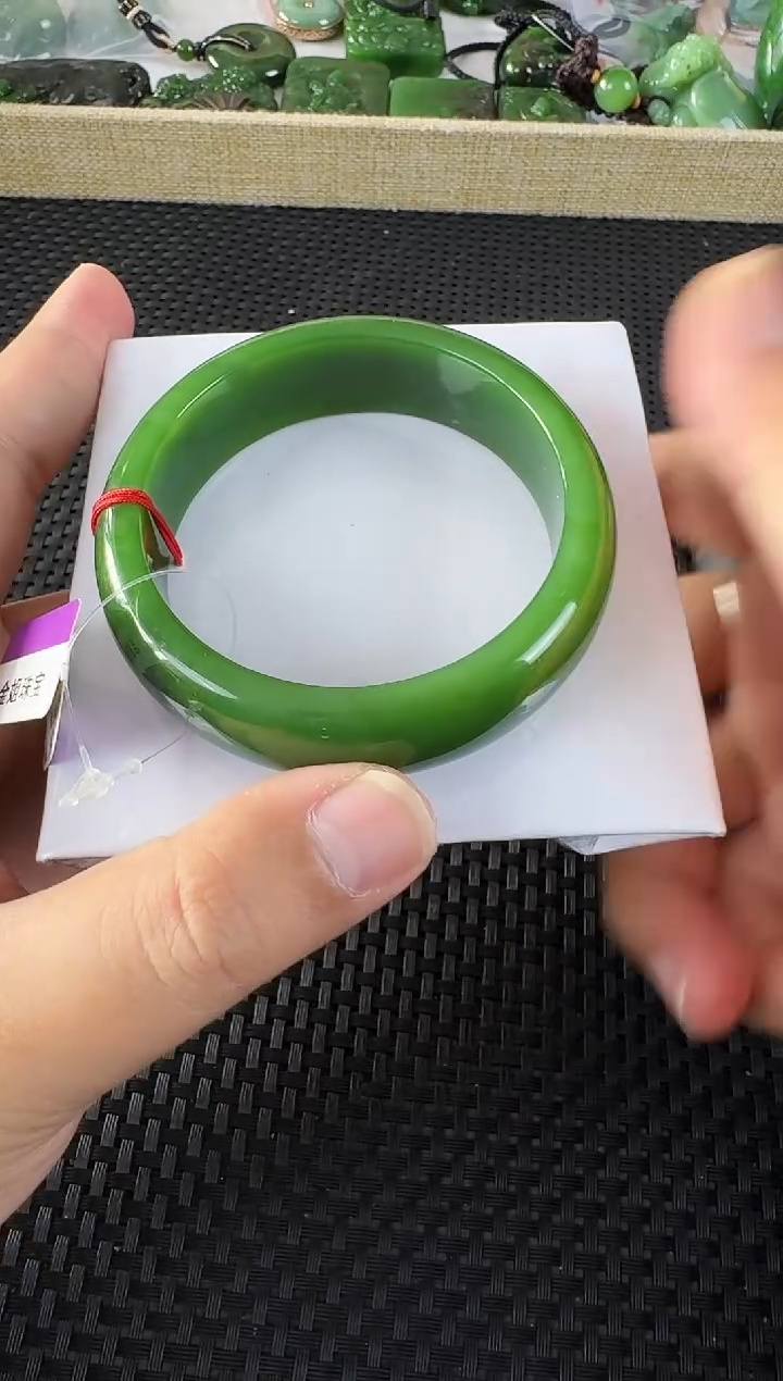 【闪购商品】和田玉（碧玉）手镯未镶嵌约58.5*18.7*8.7MM