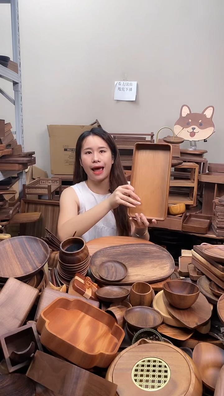 木  南美胡桃木长方砵30*15*4.5cm