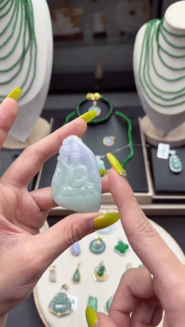 【闪购商品】翡翠吊坠(不含链)未镶嵌【海莎一口翠】翡翠挂件1