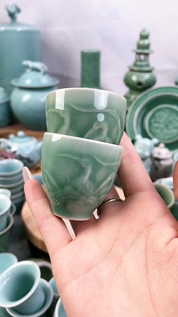 2个 慧仙青瓷 龙泉青瓷