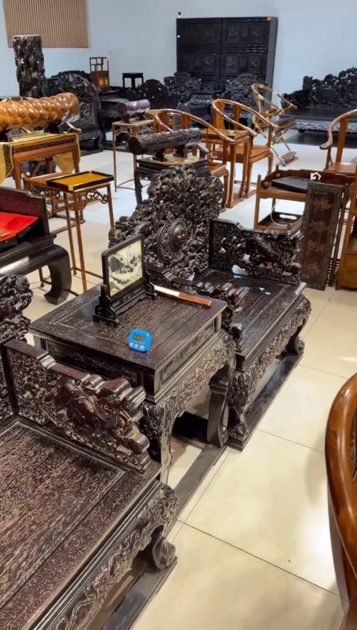 【闪购商品】木木雕太师椅三件套、、、、、、