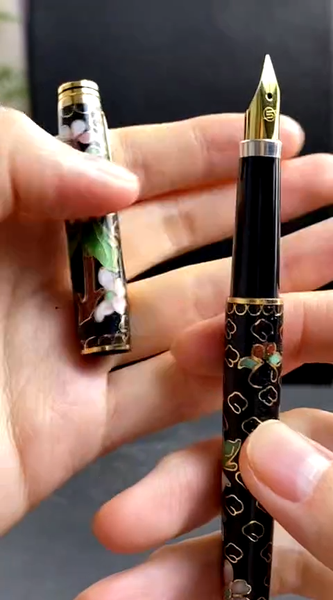 【闪购商品】非遗技艺 景泰蓝钢笔黑色