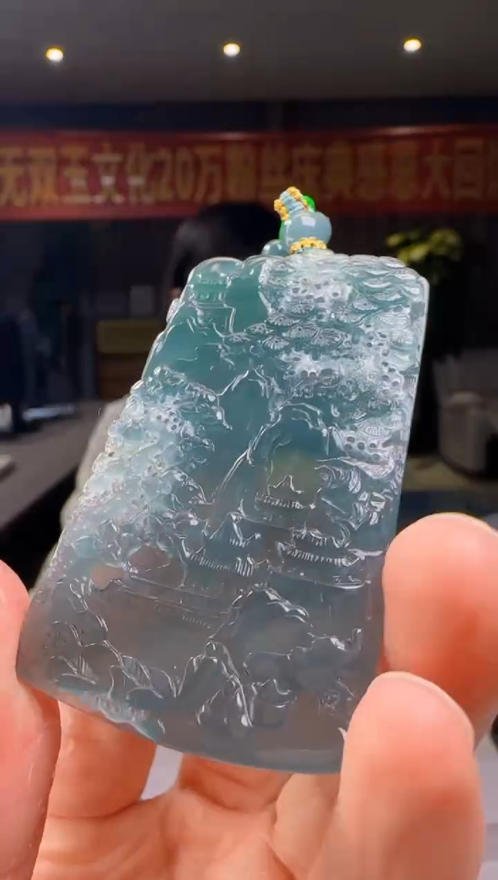 翡翠未镶嵌吊坠(赠链)DY@@960Q3J17650H