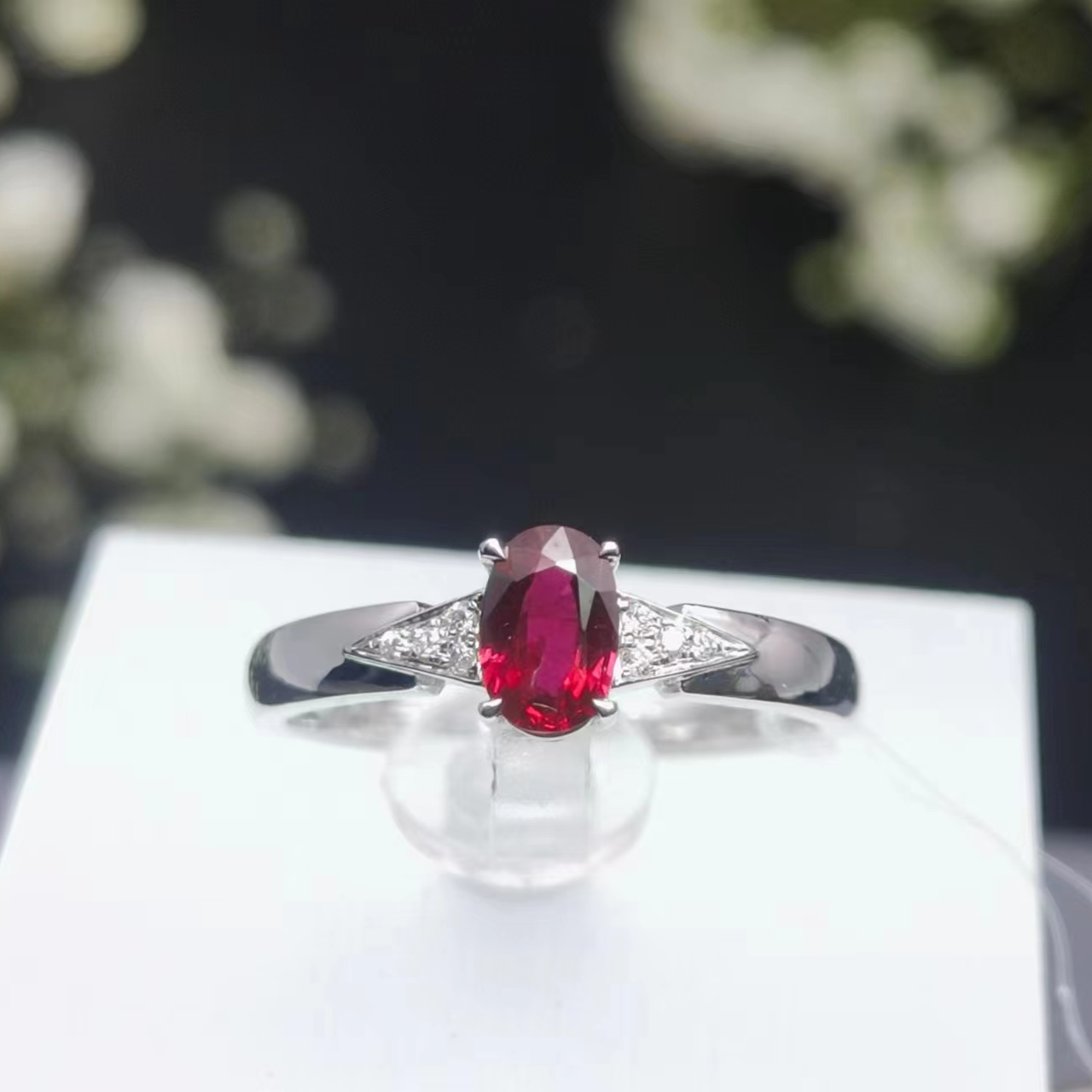 18K金红宝石戒指0.55ct