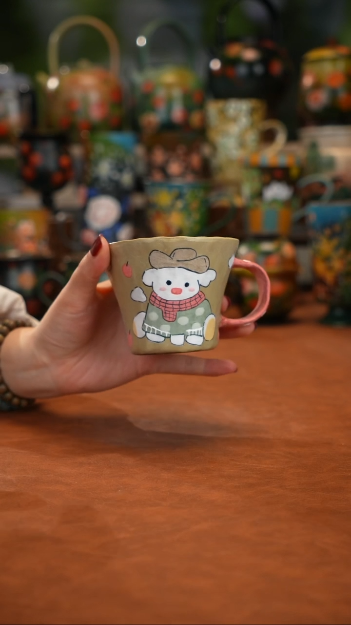 紫砂油画手绘釉下彩