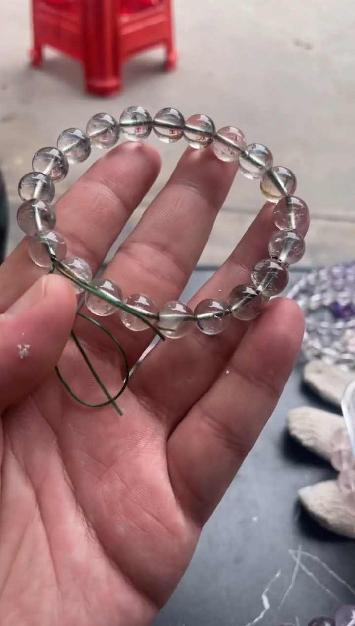 【闪购商品】水晶卡10mm未镶嵌天然四季幽灵手串拍2单99发1