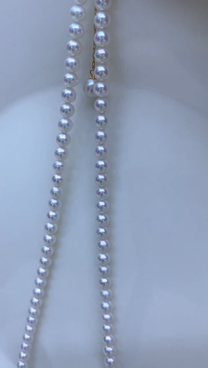 【闪购商品】淡水珍珠项链18K金镶嵌4-5