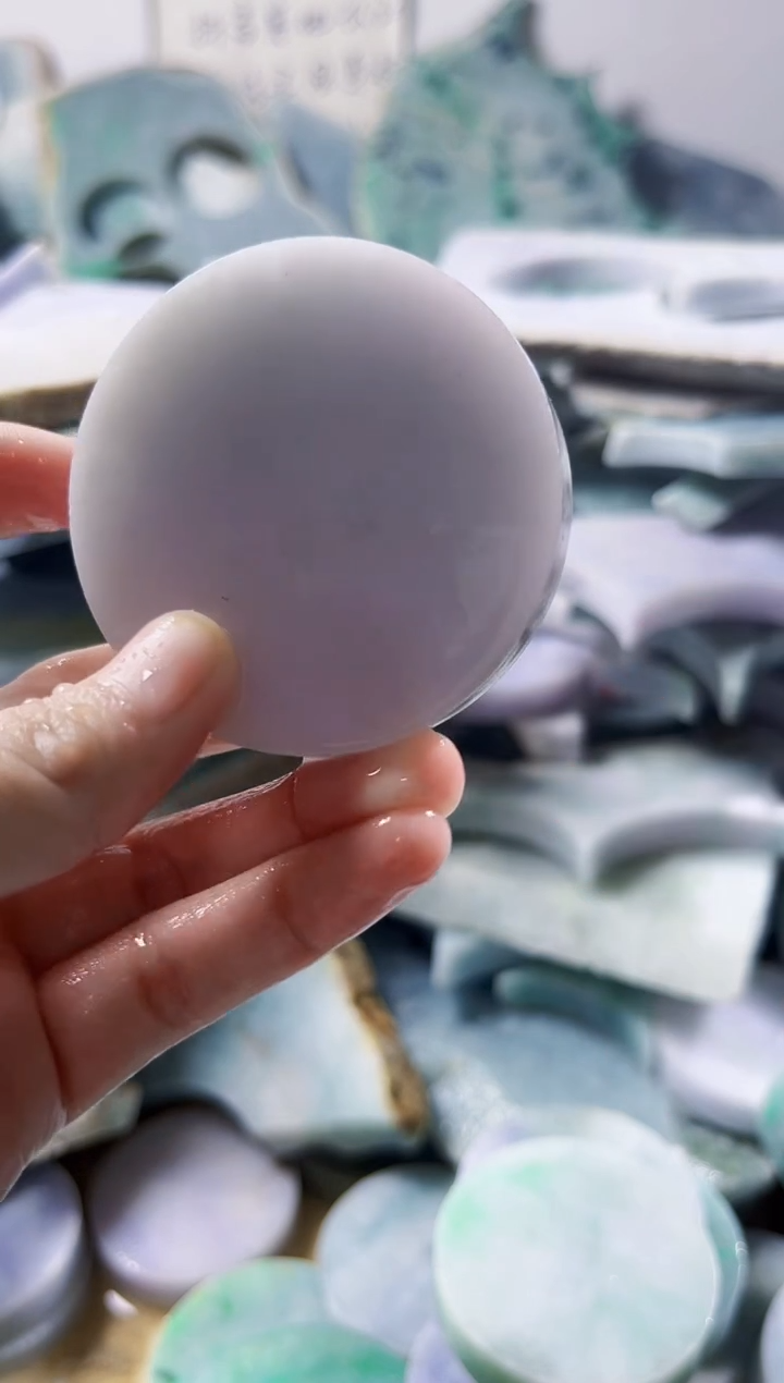 翡翠裸石缅甸翡翠A货柠3754