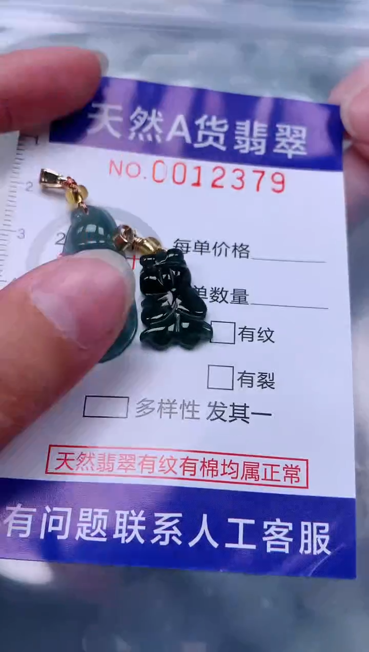 翡翠未镶嵌吊坠(赠链)1