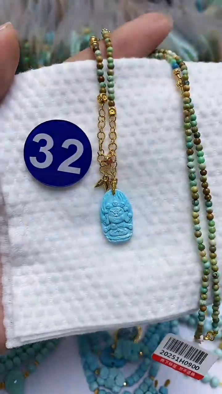 【闪购商品】绿松石项链银S925镶嵌32