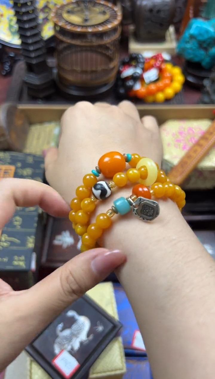 未镶嵌蜜蜡裸石——枷棋精品推荐——多圈