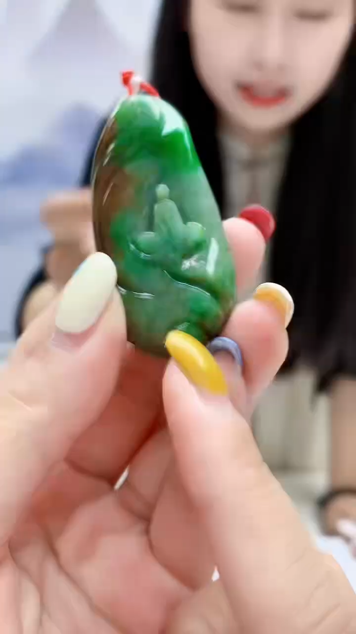 定制翡翠未镶嵌4812lr-毛货挂件32