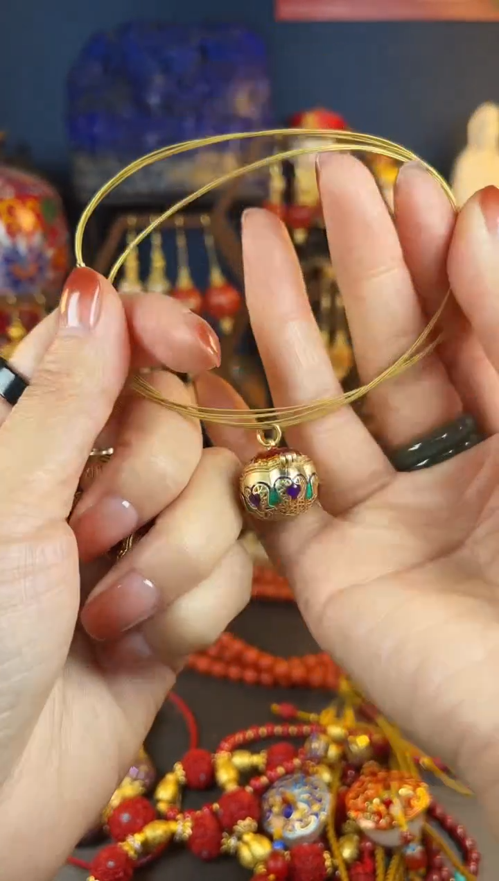 【闪购商品】柿柿如意珐琅吊坠