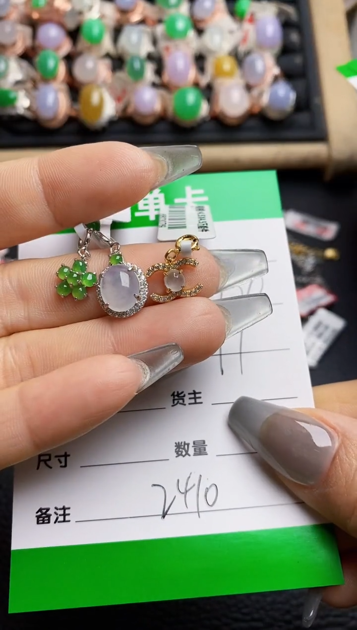 【闪购商品】翡翠戒指银S925镶嵌2410