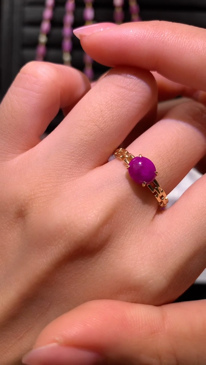 【闪购商品】苏纪石（舒俱来），18K金镶嵌舒俱来戒指