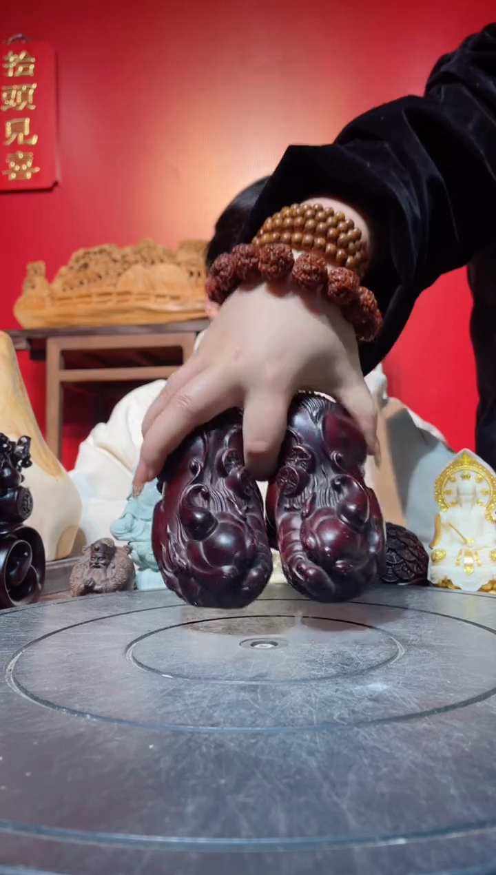 【闪购商品】风车木（黑檀木）其他(直播推荐)     黑檀貔貅