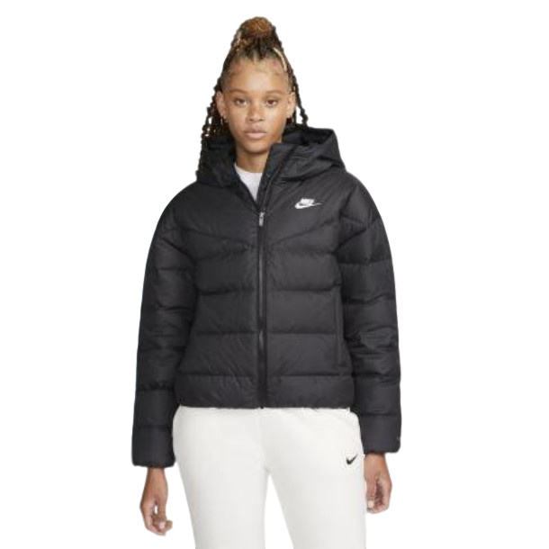 NIKE/耐克官方女子Storm-FIT防风拒水羽绒连帽黑色夹克DQ5904-010
