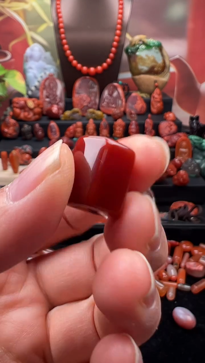 未镶嵌桶珠南红玛瑙桶珠