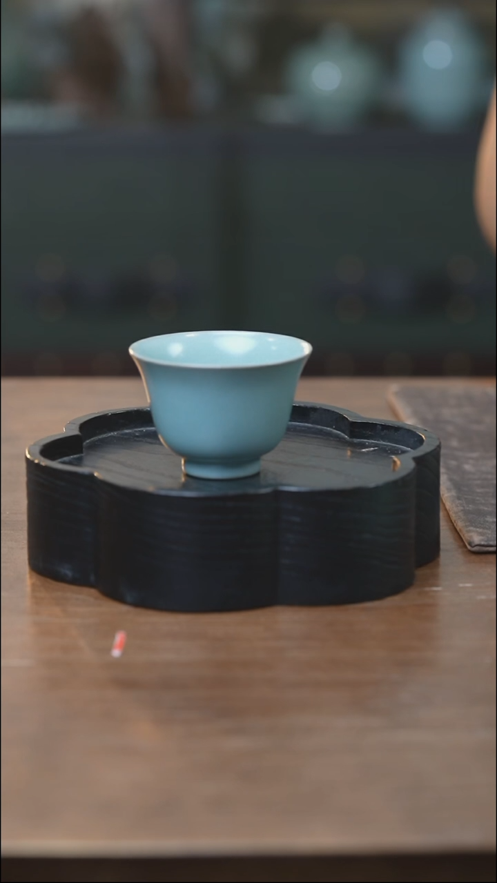 铃铛杯 汝瓷 （拾汝）（天青）