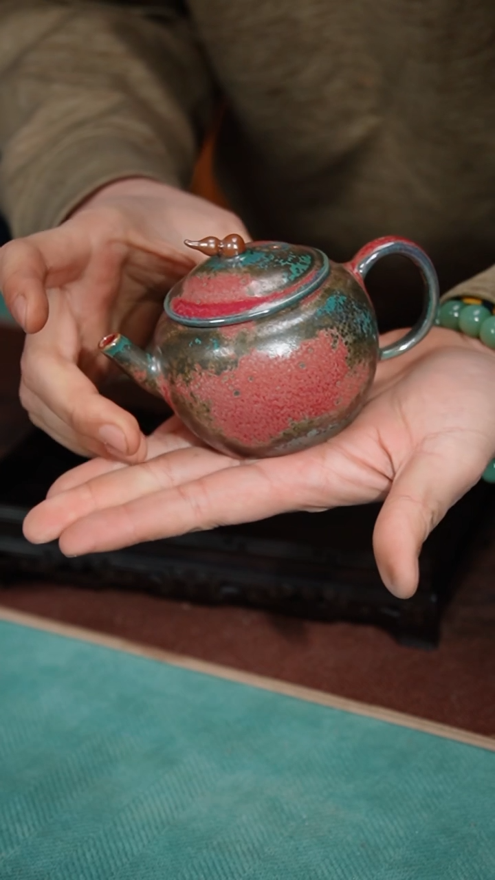 【闪购商品】298-1圆葫芦壶（炉钧釉）