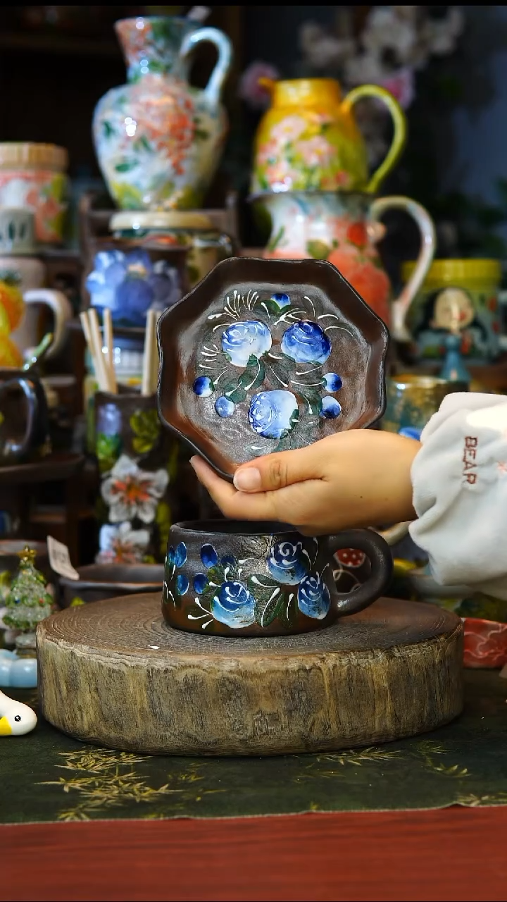 陶瓷77景德镇手工手绘釉下彩