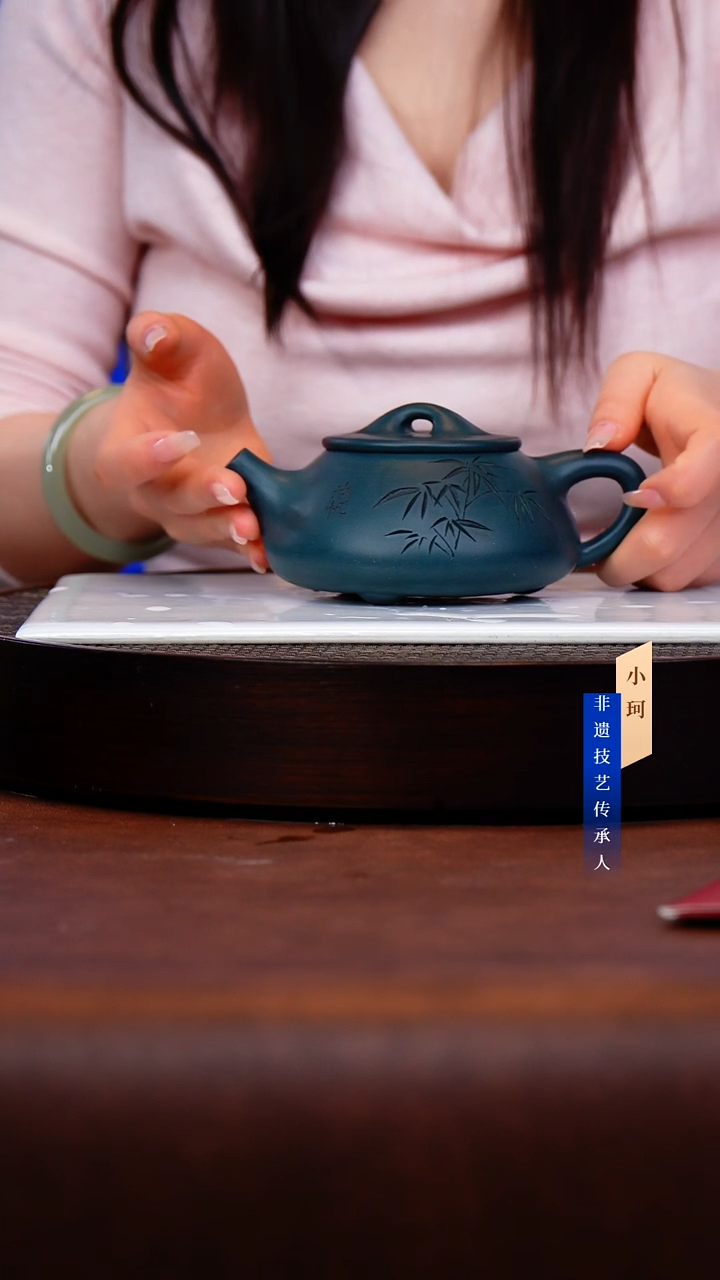 茶壶紫砂74号景舟绿泥280cc左右    陶茶文化-惠