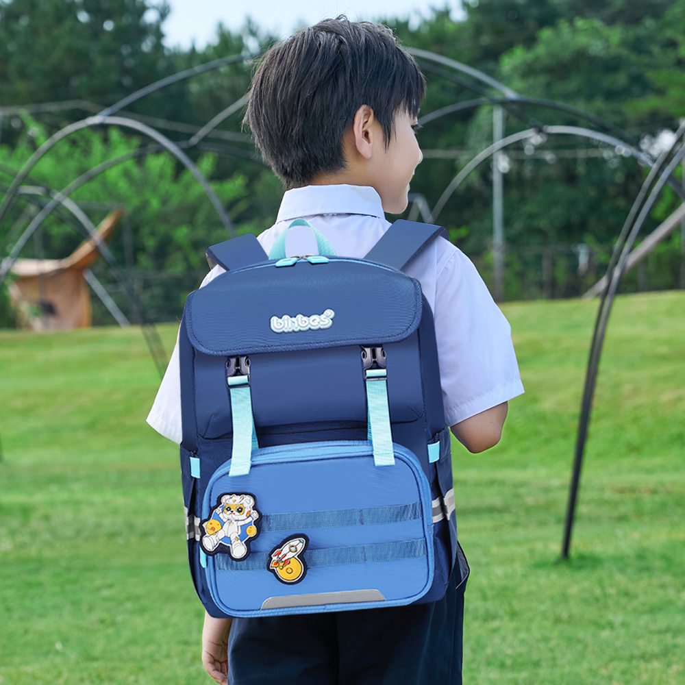 【阳光8点-宾比】新款1-3年级小学生护脊防泼水双肩书包#3700