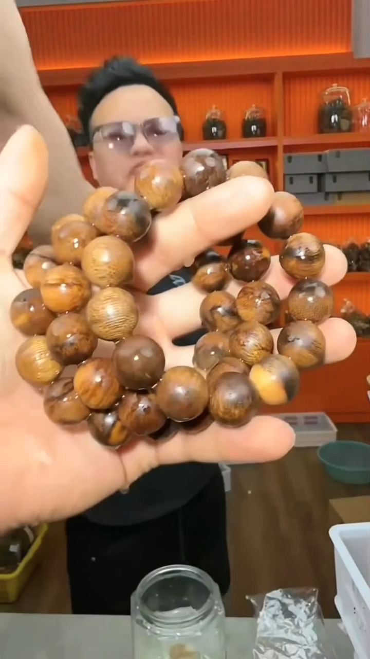 沉香手串165号沉水虎斑多样性发一