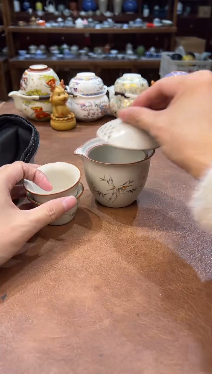 真的很便宜会开片的旅行茶具