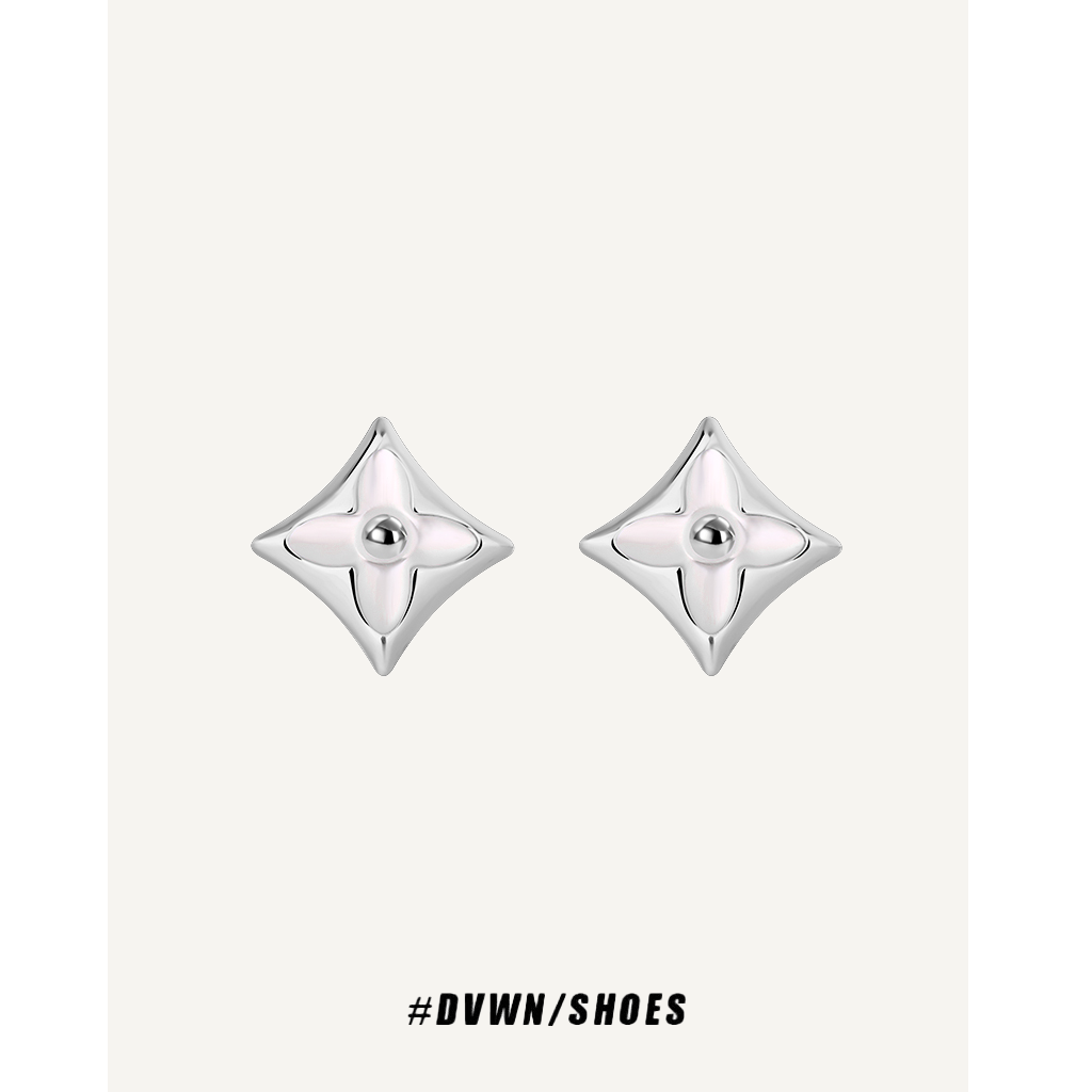 铜合金合成锆石耳饰 【花簇系列】老花耳钉