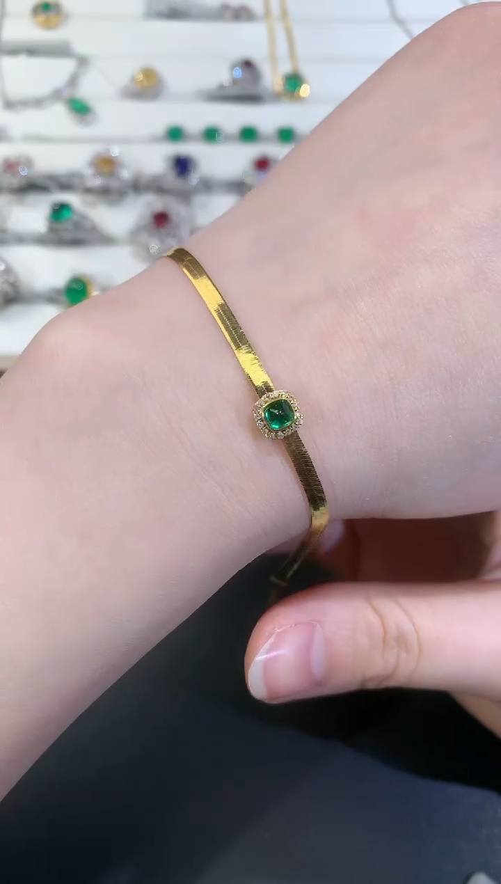 【闪购商品】祖母绿手链18K金镶嵌S15|2980