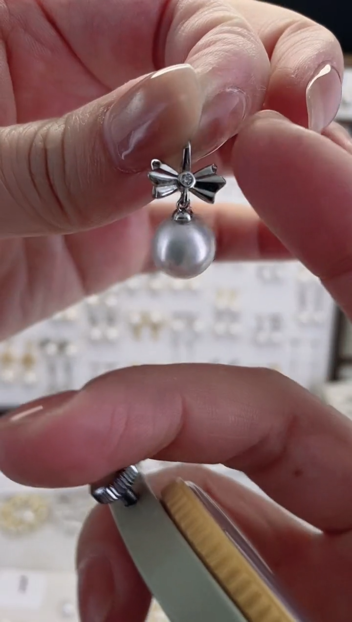 合金耳饰淡水珍珠21 圆珠