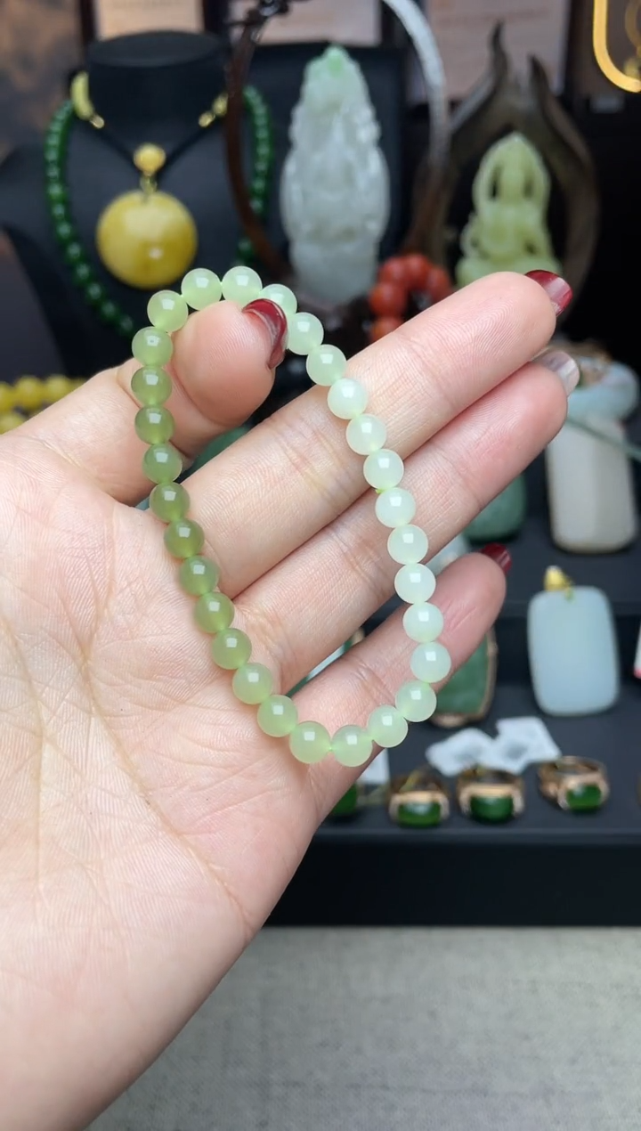 【闪购商品】和田玉手链未镶嵌手串f102