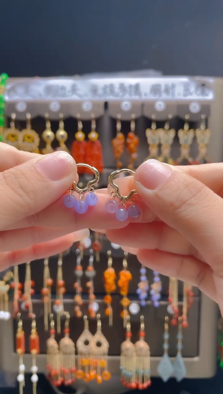 翡翠合金耳饰0117翡翠饰品