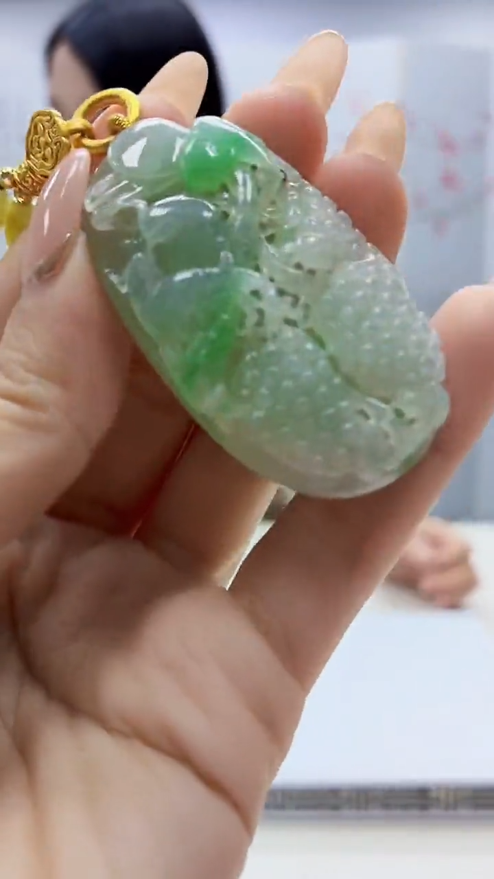 未镶嵌定制翡翠3495ty-毛货挂件40