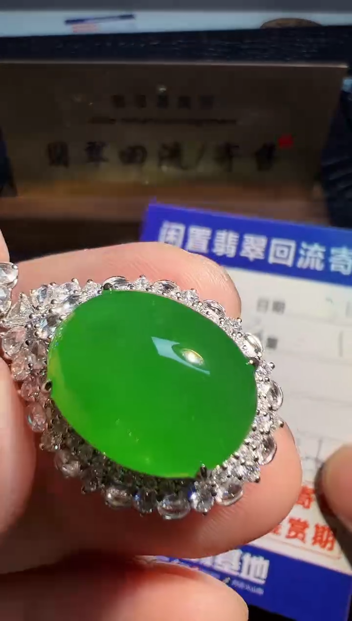 【闪购商品】翡翠颈饰18K金镶嵌翡翠回流