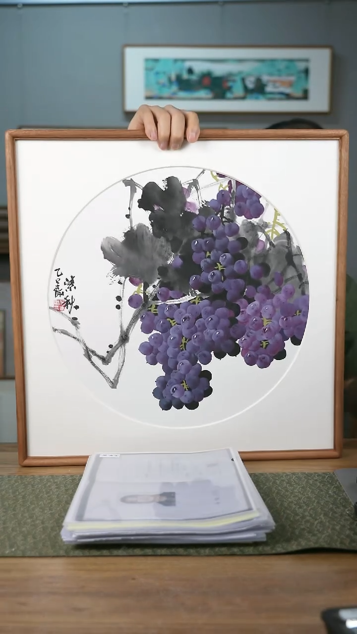 书法协会会员老师带框作品-