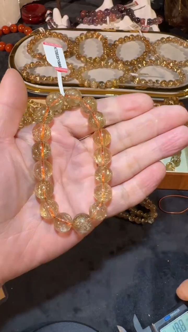 未镶嵌手串发晶SJ-604金发晶