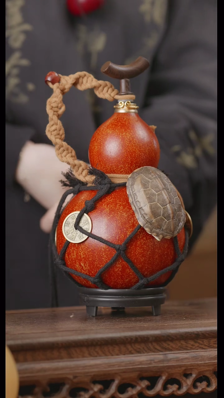 【闪购商品】214号精品天然大漆工艺防渗内胆酒葫芦~