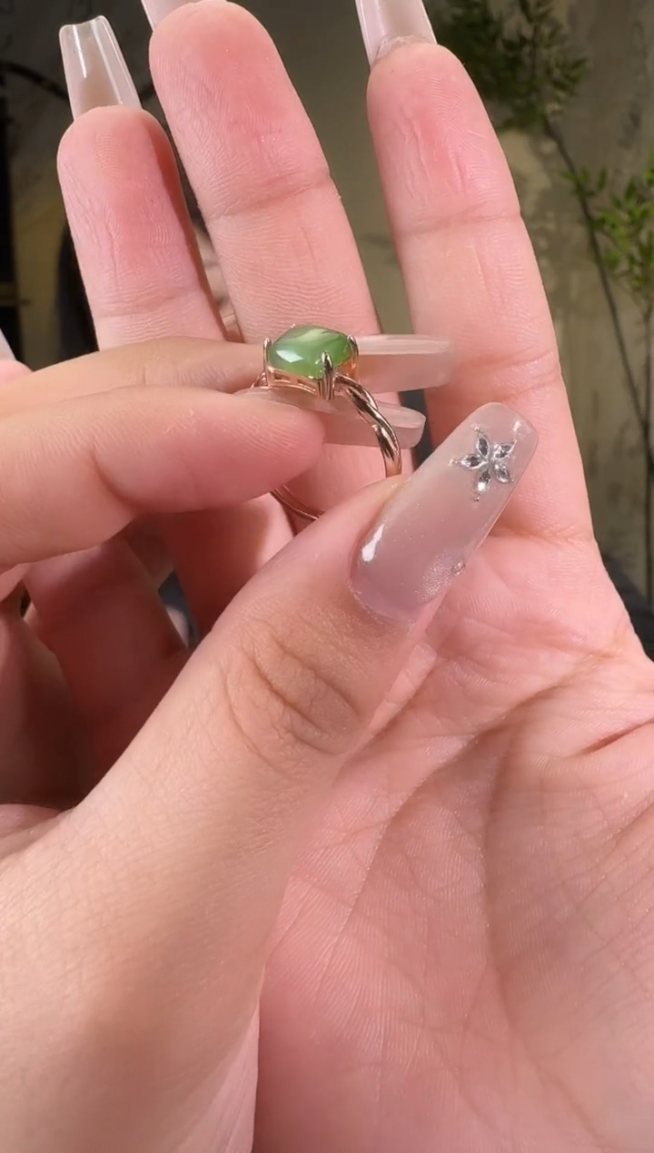 【闪购商品】和田玉银S925镶嵌戒指戒指