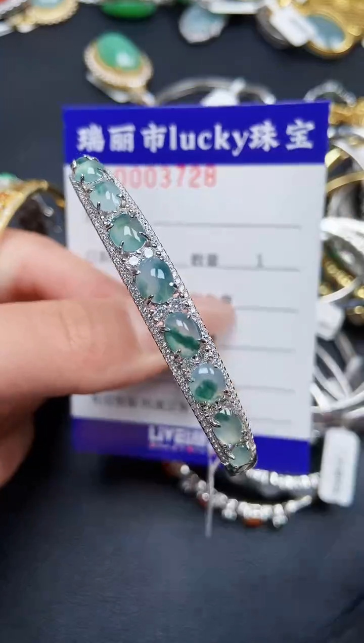 【闪购商品】翡翠颈饰银S925镶嵌3728